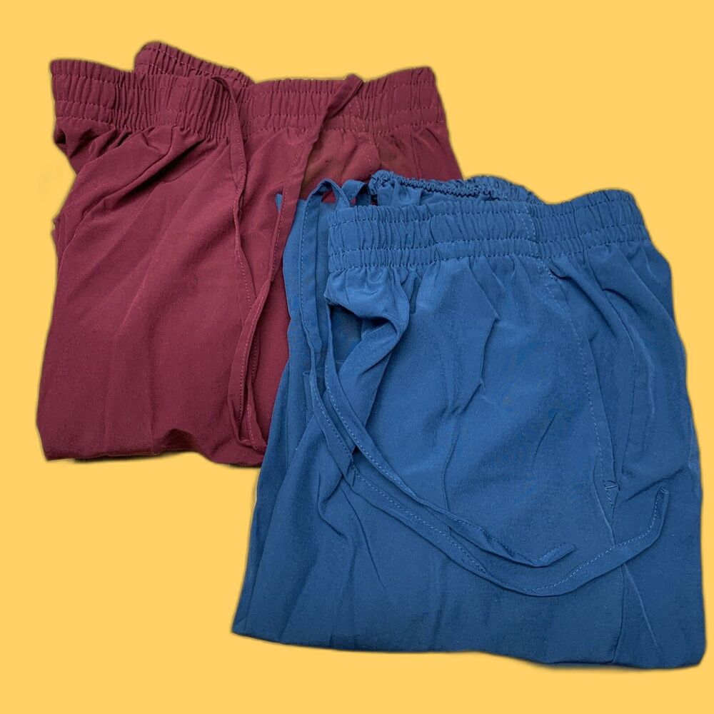 GREEN TOWN SCRUBS Set of 2 Pants Blue Wine Womens Size XS Healthcare Nursing Lot
